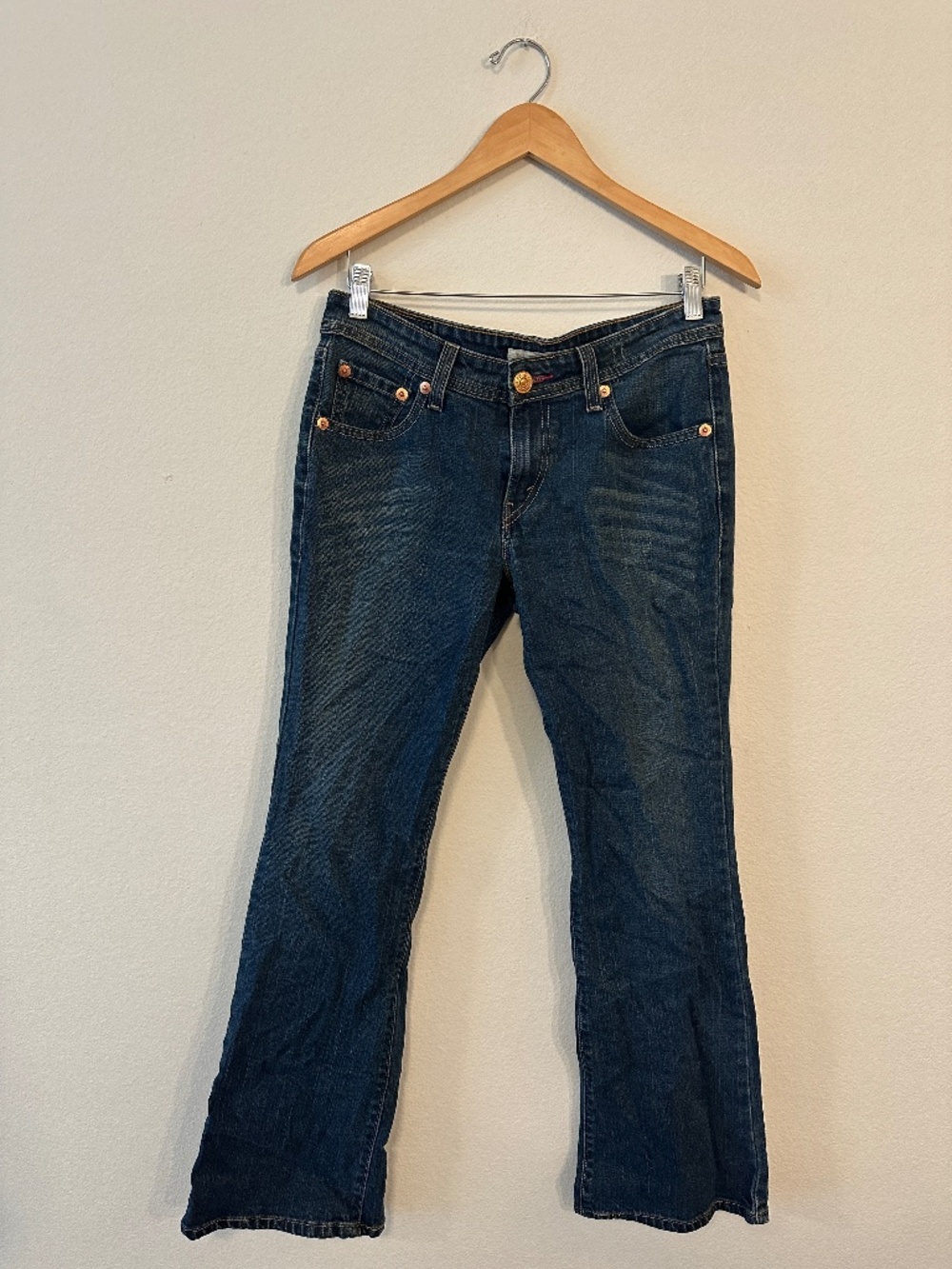 Levi's 518 Superlow Bootcut Jeans Women's 9M Dark Wash Stretch